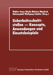 Cover von Sicherheitsschnittstellen - Konzepte, Anwendungen und Einsatzbeispiele