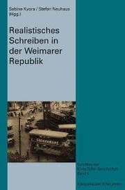 Cover von Realistisches Schreiben in der Weimarer Republik