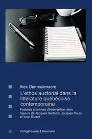 Cover von Lethos auctorial dans la littérature québécoise contemporaine
