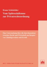Cover von Vom Spätsozialismus zur Privatrechtsordnung