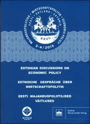 Cover von Estnische Gespräche über Wirtschaftspolitik 3-4/2019