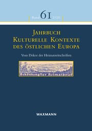 Cover von Jahrbuch Kulturelle Kontexte des östlichen Europa