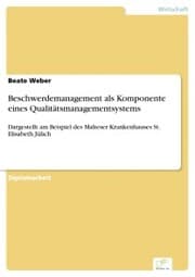 Cover von Beschwerdemanagement als Komponente eines Qualitätsmanagementsystems