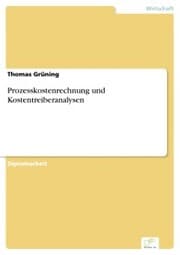 Cover von Prozesskostenrechnung und Kostentreiberanalysen