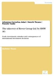 Cover von The takeover of Rover Group Ltd. by BMW AG