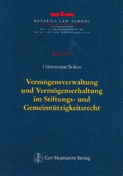 Cover von Vermögensverwaltung und Vermögenserhaltung im Stiftungs- und Gemeinnützigkeitsrecht