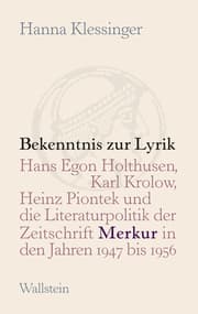 Cover von Bekenntnis zur Lyrik