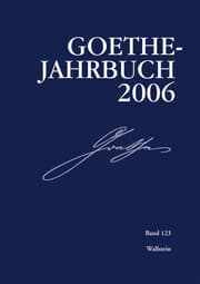 Cover von Goethe-Jahrbuch 123,2006