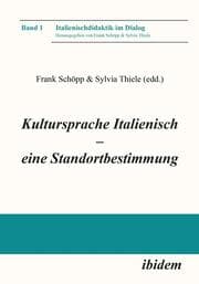Cover von Kultursprache Italienisch - eine Standortbestimmung