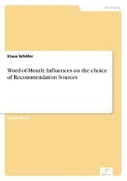 Cover von Word-of-Mouth: Influences on the choice of Recommendation Sources