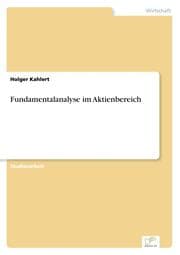 Cover von Fundamentalanalyse im Aktienbereich