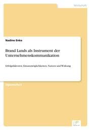 Cover von Brand Lands als Instrument der Unternehmenskommunikation