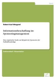 Cover von Informationsbeschaffung im Sponsoringmanagement