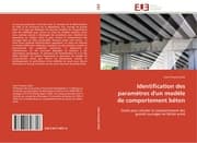 Cover von Identification des paramètres d'un modèle de comportement béton