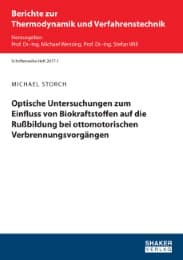 Cover von Optische Untersuchungen zum Einfluss von Biokraftstoffen auf die Rußbildung bei ottomotorischen Verbrennungsvorgängen