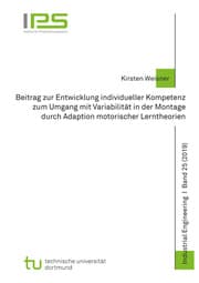 Cover von Beitrag zur Entwicklung individueller Kompetenz zum Umgang mit Variabilität in der Montage durch Adaption motorischer Lerntheorien