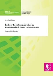 Cover von Berliner Forschungsbeiträge zu kleinen und mittleren Unternehmen