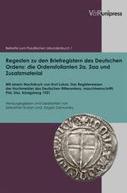 Cover von Regesten zu den Briefregistern des Deutschen Ordens: die Ordensfolianten 2a, 2aa und Zusatzmaterial