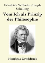 Cover von Vom Ich als Prinzip der Philosophie (Großdruck)