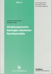 Cover von Vergütungsvereinbarungen deutscher Rechtsanwälte