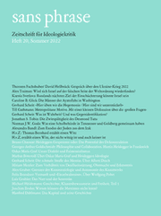 Cover von sans phrase 20 - Sommer 2022