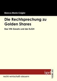 Cover von Die Rechtsprechung zu Golden Shares