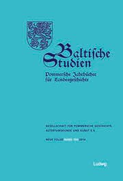 Cover von Baltische Studien, Pommersche Jahrbücher für Landesgeschichte.Band 100 NF
