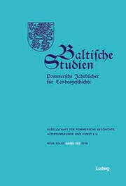 Cover von Baltische Studien, Pommersche Jahrbücher für Landesgeschichte 102 NF