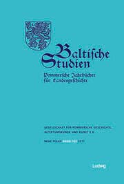 Cover von Baltische Studien, Pommersche Jahrbücher für Landesgeschichte. Band 103 NF