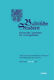 Cover von Baltische Studien, Pommersche Jahrbücher für Landesgeschichte 109 NF