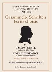 Cover von Johann Friedrich Oberlin 1740-1826, Gesammelte Schriften