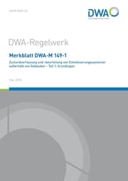 Cover von Merkblatt DWA-M 149-1 Zustandserfasssung und -beurteilung von Entwässerungssystemen außerhalb von Gebäuden - Teil 1: Grundlagen