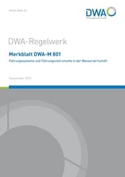 Cover von Merkblatt DWA-M 801 Führungssysteme und Führungsinstrumente in der Wasserwirtschaft