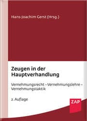 Cover von Zeugen in der Hauptverhandlung