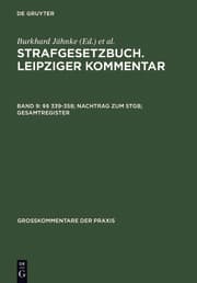 Cover von §§ 339-358; Nachtrag zum StGB; Gesamtregister