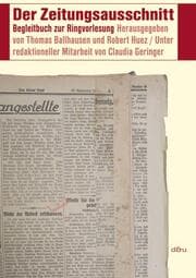 Cover von Der Zeitungsausschnitt