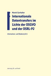 Cover von Internationale Datentransfers im Lichte der DSGVO und der DSRL-PJ