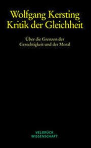 Cover von Kritik der Gleichheit - Studienausgabe