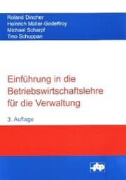 Cover von Einführung in die Betriebswirtschaftslehre für die Verwaltung