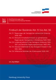 Cover von Findbuch der Bestände Abt. 51 bis Abt. 55