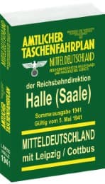 Cover von Amtlicher Taschenfahrplan Mitteldeutschland der Reichsbahndirektion Halle und angrenzende Gebiete