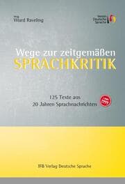 Cover von Wege zur zeitgemäßen Sprachkritik