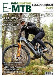 Cover von E-MTB Velomotion Testjahrbuch 2024