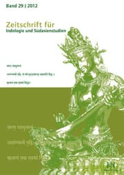 Cover von Zeitschrift für Indologie und Südasienstudien 29/2012