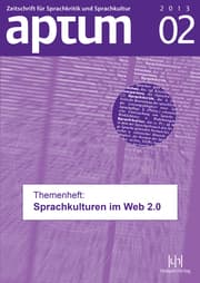 Cover von Aptum - Zeitschrift für Sprachkritik und Sprachkultur 02/2013