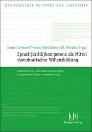 Cover von Sprach(kritik)kompetenz als Mittel demokratischer Willensbildung
