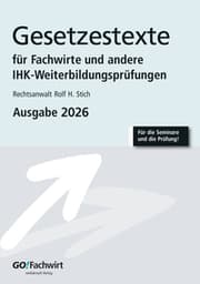 Cover von Gesetzestexte für Fachwirte Ausgabe 2026