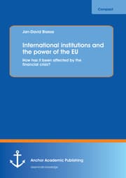 Cover von International institutions and the power of the EU: How has it been affected by the financial crisis?