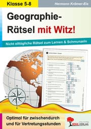 Cover von Geographie-Rätsel mit Witz! - 5.-8. Schuljahr