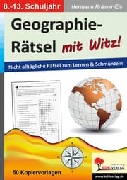 Cover von Geographie-Rätsel mit Witz! - 8.-13. Schuljahr